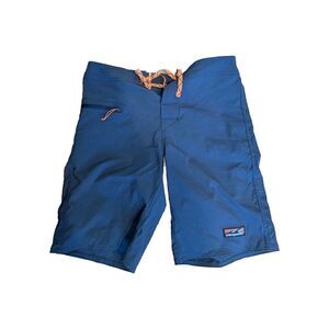 Patagonia Swim Board Shorts Mens 30 Side Zip‎ Pocket Blue Surf Beach Vintage